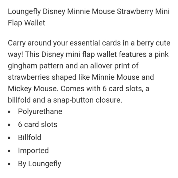 NWT Loungefly Minnie Ears Strawberry set - Picture 9 of 16